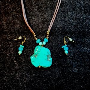 Turquoise Necklace & Earring set